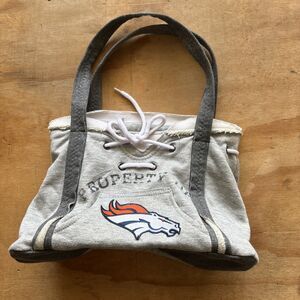 LITTLE EARTH Denver Broncos Purse Bag Pro-FAN-ity Gray and Black